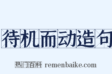 待机而动造句是什么意思的图片